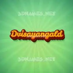 dvisayangald in Green Rays style - 3D name wallpaper