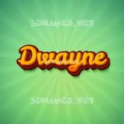 dwayne in Green Rays style - 3D name wallpaper
