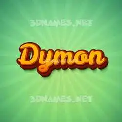 dymon in Green Rays style - 3D name wallpaper