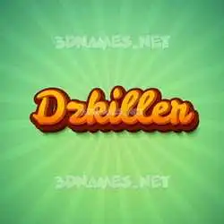 dzkiller in Green Rays style - 3D name wallpaper