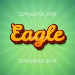eagle in Green Rays style - 3D name wallpaper