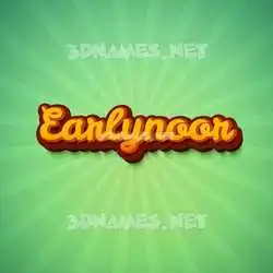 earlynoor in Green Rays style - 3D name wallpaper