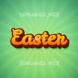 easter in Green Rays style - 3D name wallpaper