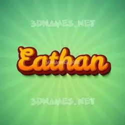 eathan in Green Rays style - 3D name wallpaper