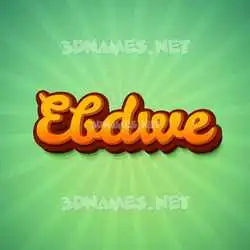 ebdwe in Green Rays style - 3D name wallpaper