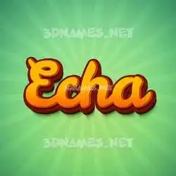 echa in Green Rays style - 3D name wallpaper
