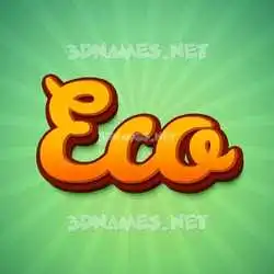 eco in Green Rays style - 3D name wallpaper