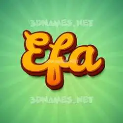 efa in Green Rays style - 3D name wallpaper