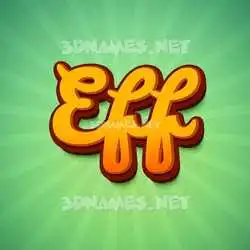 eff in Green Rays style - 3D name wallpaper