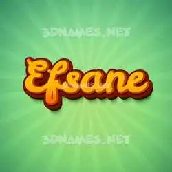 efsane in Green Rays style - 3D name wallpaper