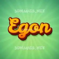 egon in Green Rays style - 3D name wallpaper