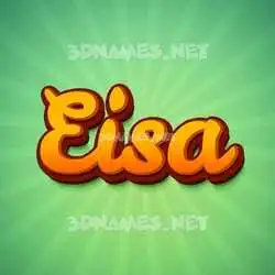 eisa in Green Rays style - 3D name wallpaper