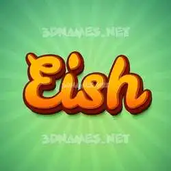 eish in Green Rays style - 3D name wallpaper