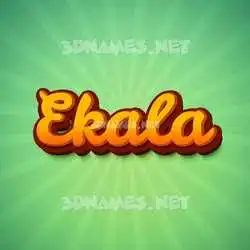 ekala in Green Rays style - 3D name wallpaper