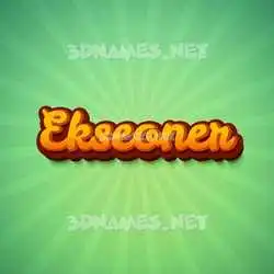 ekseoner in Green Rays style - 3D name wallpaper