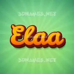 elaa in Green Rays style - 3D name wallpaper