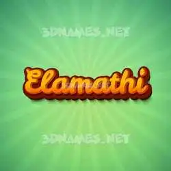 elamathi in Green Rays style - 3D name wallpaper