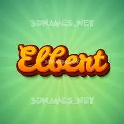 elbert in Green Rays style - 3D name wallpaper