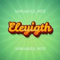 eleyigth in Green Rays style - 3D name wallpaper