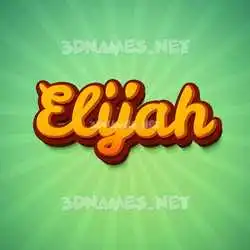 elijah in Green Rays style - 3D name wallpaper