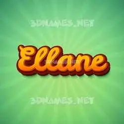 ellane in Green Rays style - 3D name wallpaper