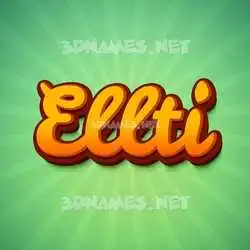 ellti in Green Rays style - 3D name wallpaper