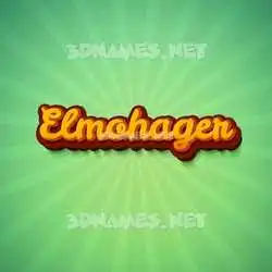 elmohager in Green Rays style - 3D name wallpaper