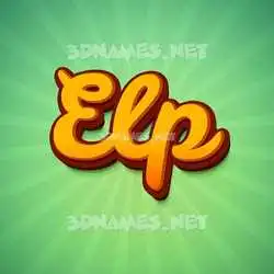 elp in Green Rays style - 3D name wallpaper