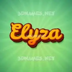 elyza in Green Rays style - 3D name wallpaper