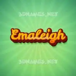 emaleigh in Green Rays style - 3D name wallpaper