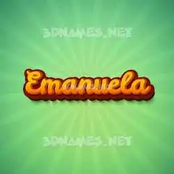 emanuela in Green Rays style - 3D name wallpaper