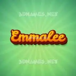 emmalee in Green Rays style - 3D name wallpaper