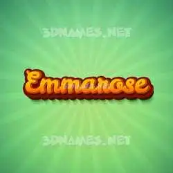 emmarose in Green Rays style - 3D name wallpaper