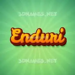 enduri in Green Rays style - 3D name wallpaper