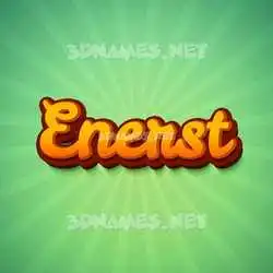 enerst in Green Rays style - 3D name wallpaper