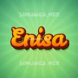 enisa in Green Rays style - 3D name wallpaper