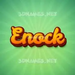 enock in Green Rays style - 3D name wallpaper