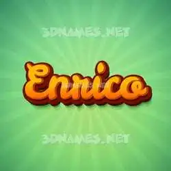 enrico in Green Rays style - 3D name wallpaper