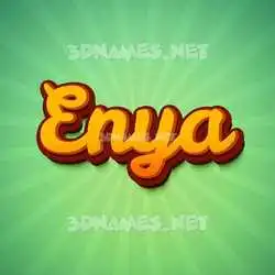 enya in Green Rays style - 3D name wallpaper