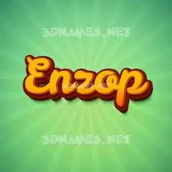 enzop in Green Rays style - 3D name wallpaper