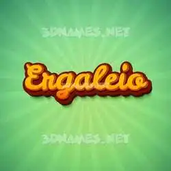 ergaleio in Green Rays style - 3D name wallpaper