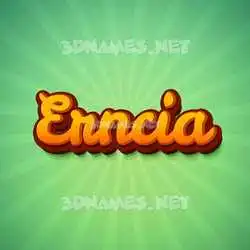 erncia in Green Rays style - 3D name wallpaper