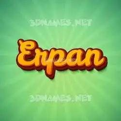 erpan in Green Rays style - 3D name wallpaper
