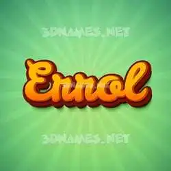 errol in Green Rays style - 3D name wallpaper