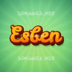 esben in Green Rays style - 3D name wallpaper