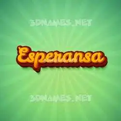 esperansa in Green Rays style - 3D name wallpaper
