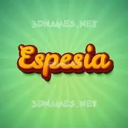 espesia in Green Rays style - 3D name wallpaper