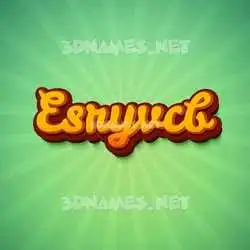 esryvcb in Green Rays style - 3D name wallpaper