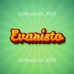 evaristo in Green Rays style - 3D name wallpaper