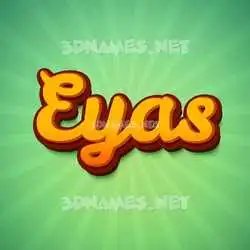 eyas in Green Rays style - 3D name wallpaper